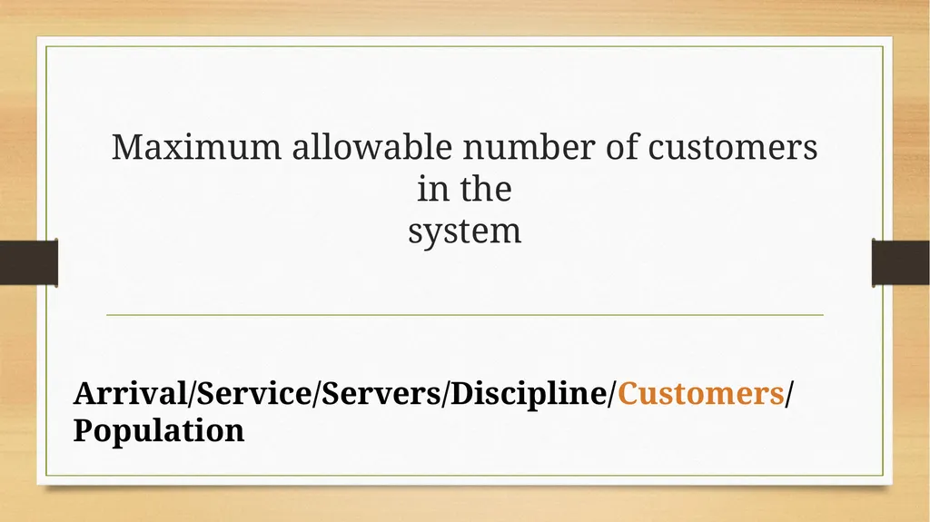 The Kendall–Lee Notation for Queuing Systems - slide 8 of 13