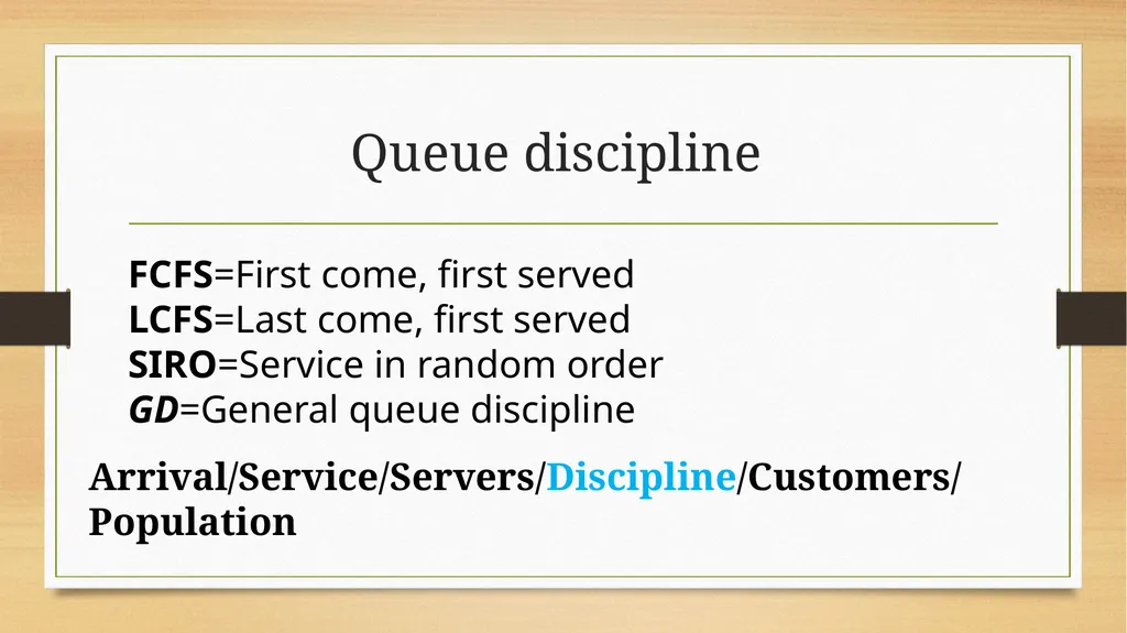 The Kendall–Lee Notation for Queuing Systems - slide 7 of 13