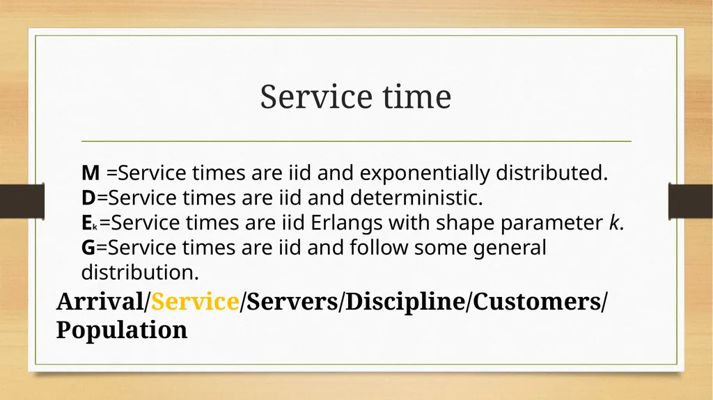The Kendall–Lee Notation for Queuing Systems - slide 5 of 13