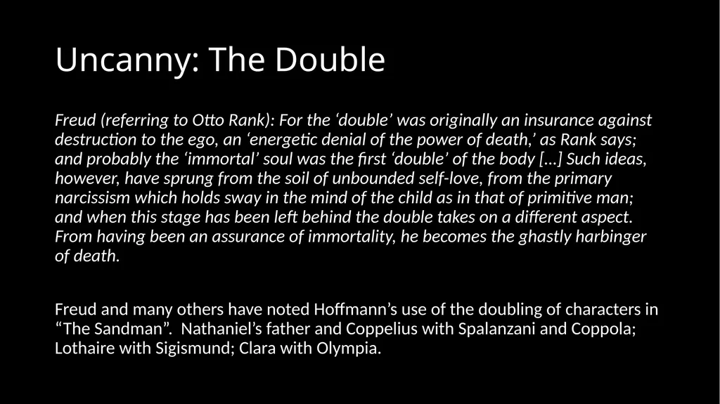 “The Sandman”, by E.T.A. Hoffmann Romance VS - slide 9 of 12