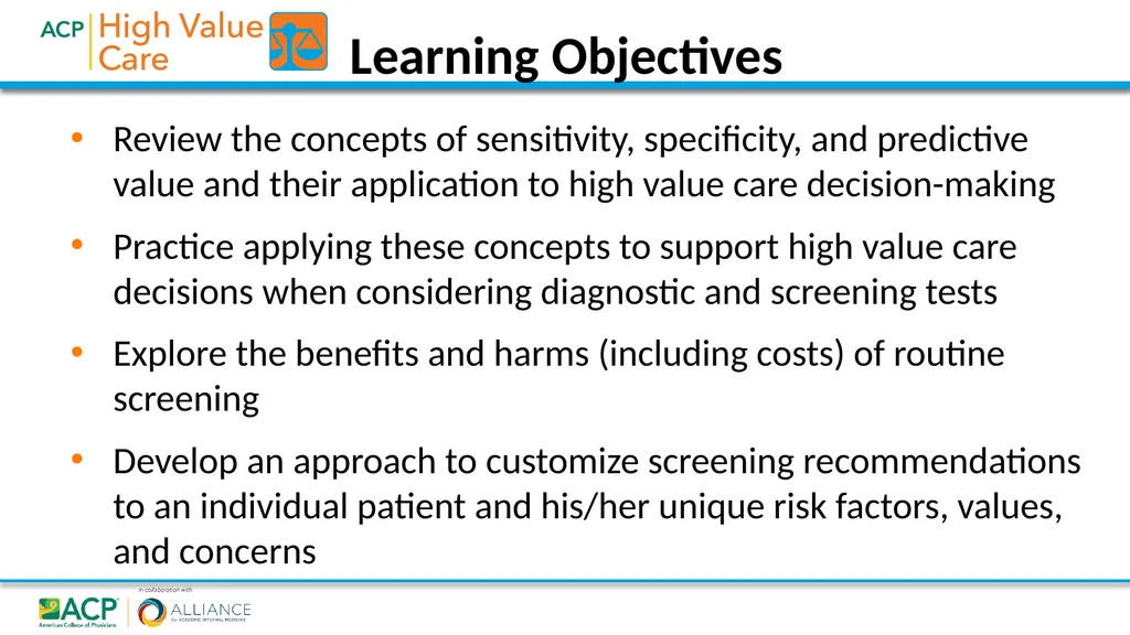 High Value Diagnostic Testing and Screening 2018• - slide 2 of 28