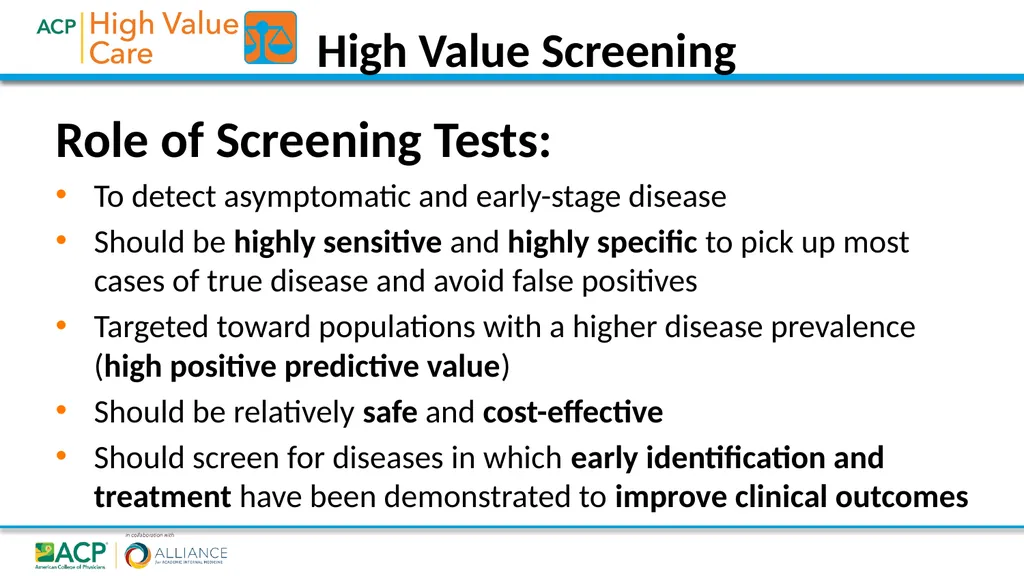 High Value Diagnostic Testing and Screening 2018• - slide 17 of 28