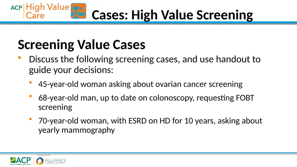 High Value Diagnostic Testing and Screening 2018• - slide 23 of 28