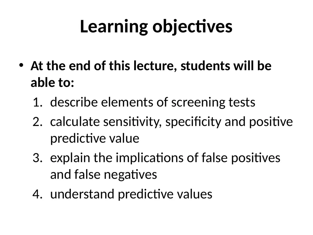 Validity of screening test Prof. Jasim Al-Asadi - slide 2 of 42