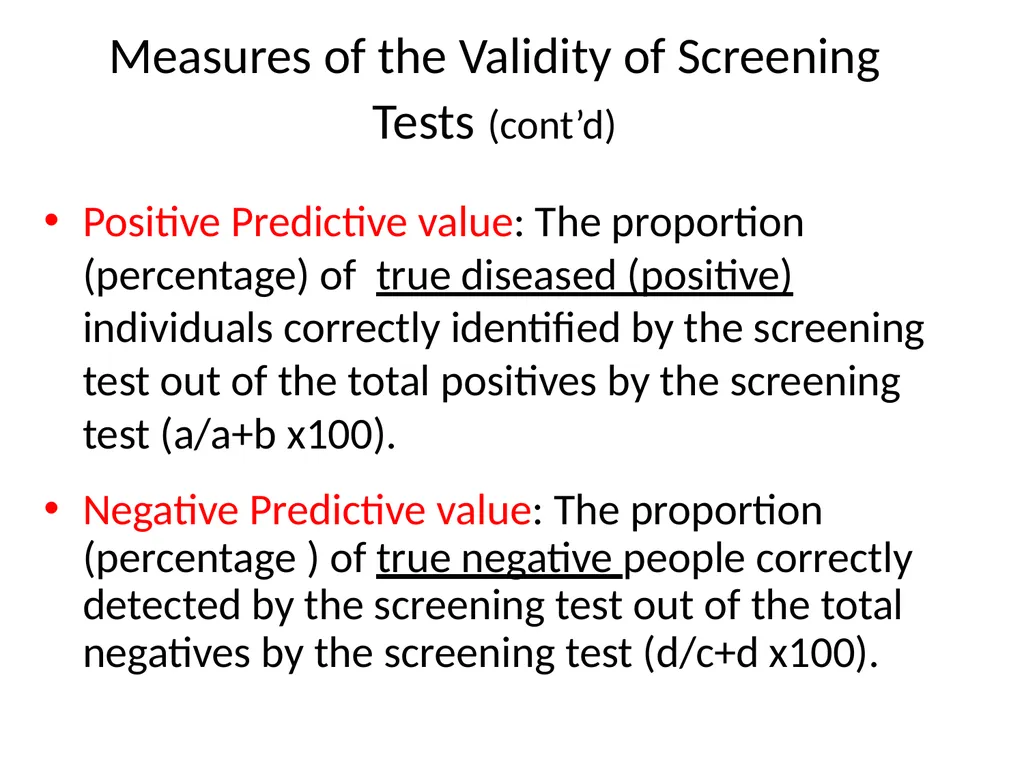 Validity of screening test Prof. Jasim Al-Asadi - slide 8 of 42