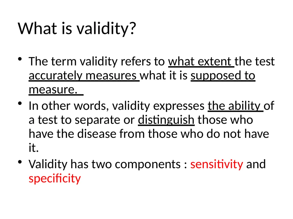 Validity of screening test Prof. Jasim Al-Asadi - slide 3 of 42