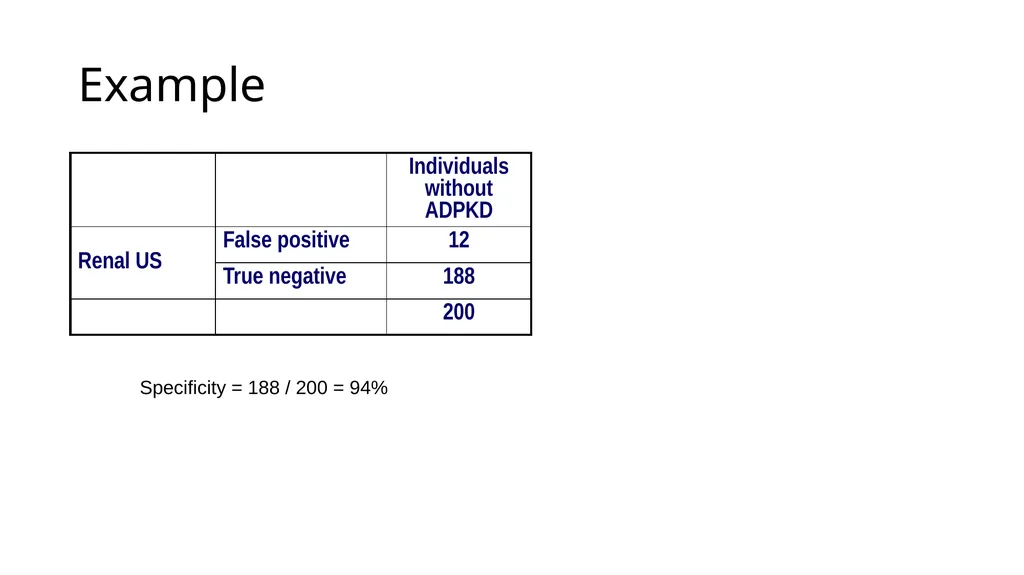 Diagnostic Tests Results of a Screening Test 5 - slide 10 of 33