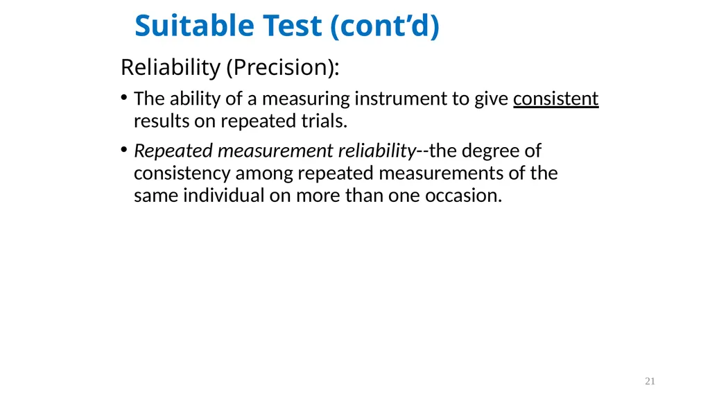 Diagnostic Tests Results of a Screening Test 5 - slide 21 of 33
