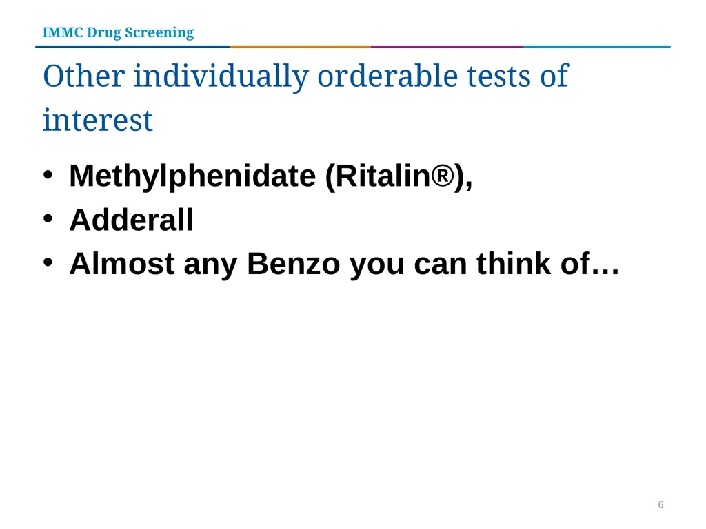 Iowa Methodist Medical Center Drug Screening Tests - slide 6 of 15