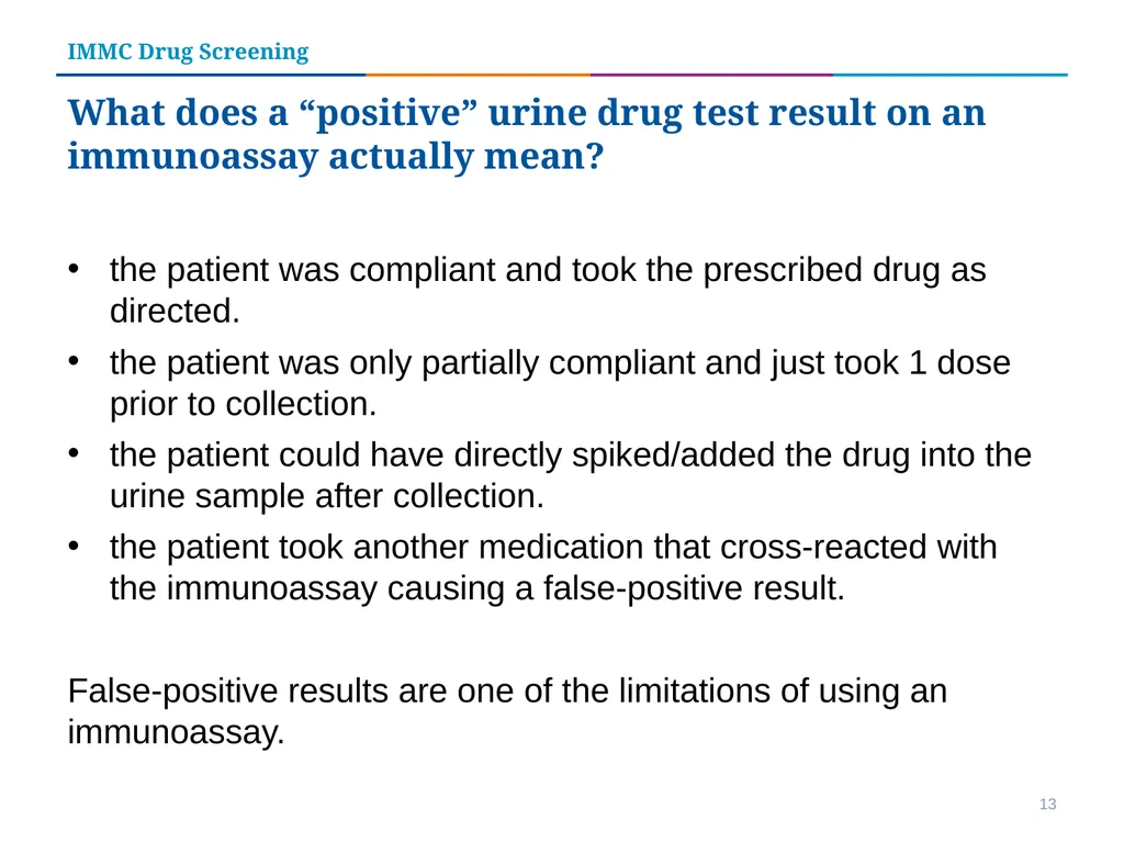 Iowa Methodist Medical Center Drug Screening Tests - slide 13 of 15