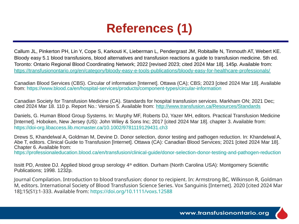 The Elephant in the Transfusionist’s Skill Set: - slide 42 of 44