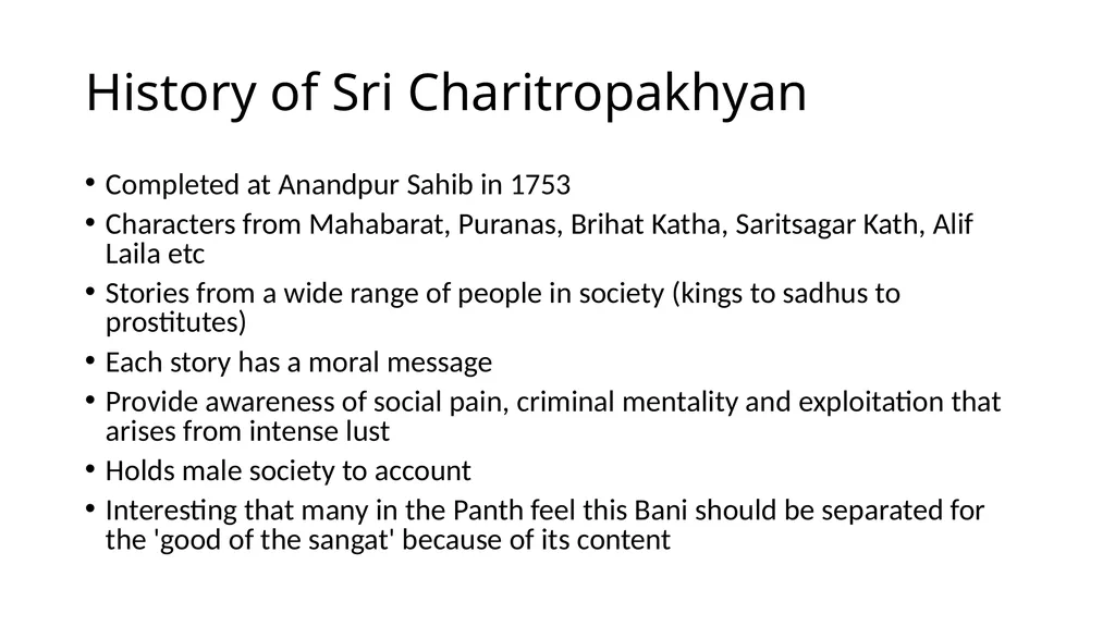 Sri Charitropakhyan An Analysis of the writings of - slide 3 of 11