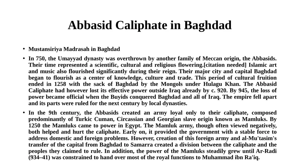 Societies in Central Islamic Lands Tribal - slide 20 of 23