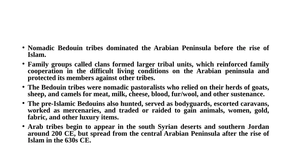 Societies in Central Islamic Lands Tribal - slide 9 of 23