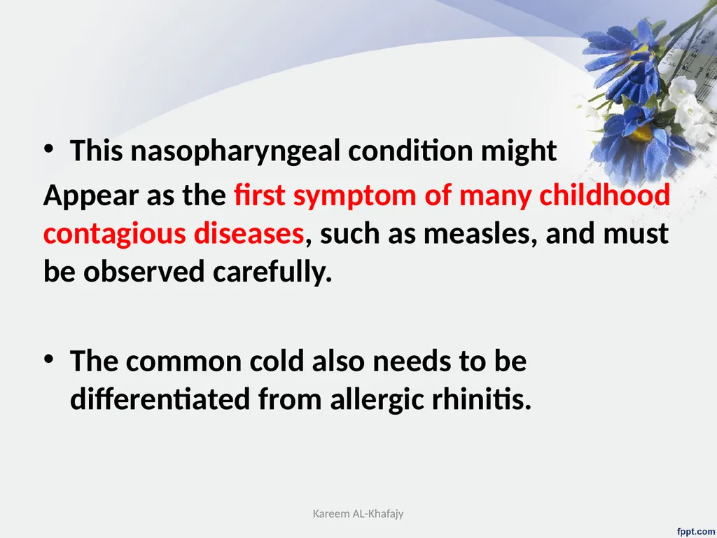 Upper Respiratory System Disorder Lecturer - slide 7 of 26