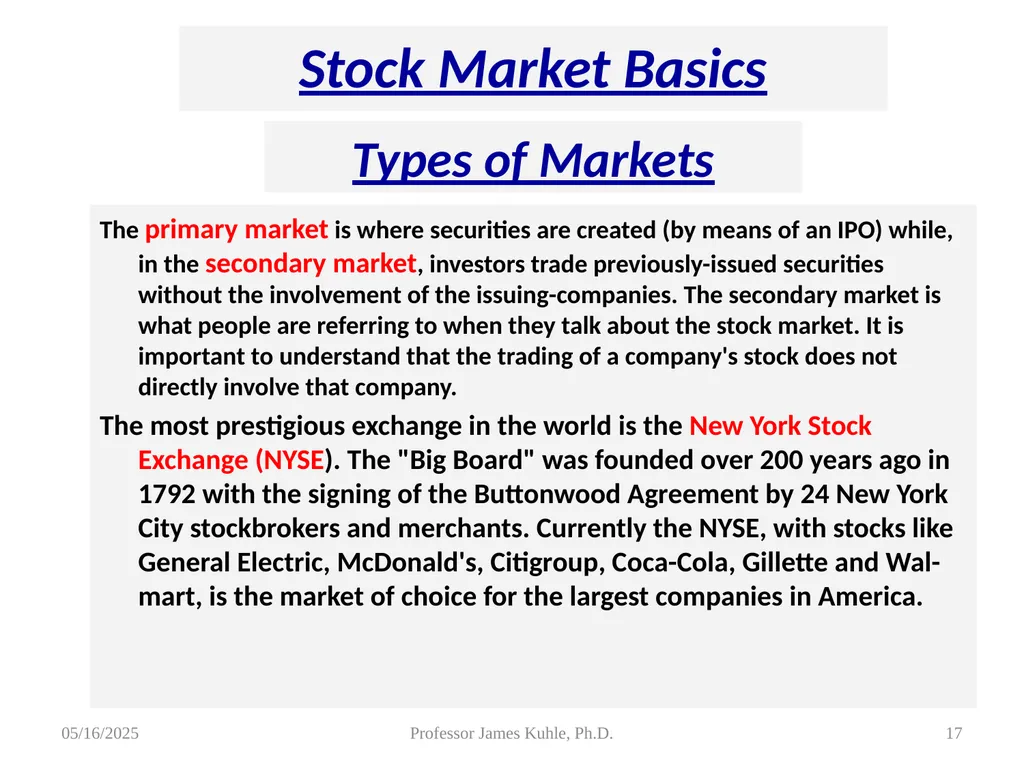 Common Stock Basics 1. Definition: Stocks are A - slide 17 of 50