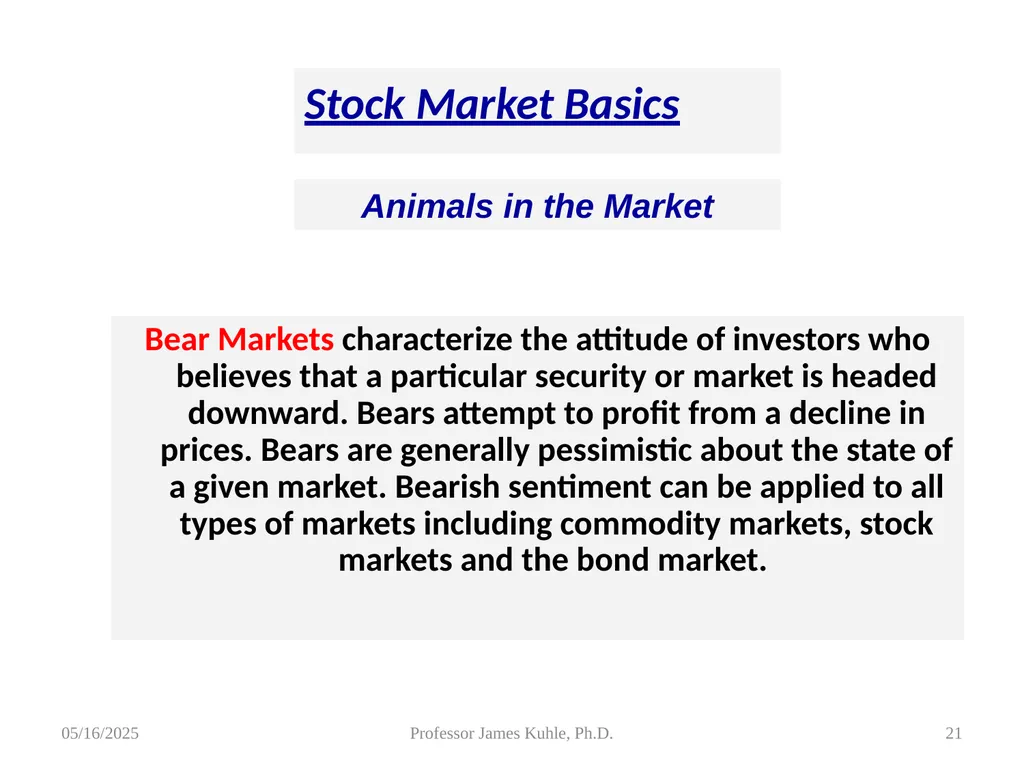 Common Stock Basics 1. Definition: Stocks are A - slide 21 of 50