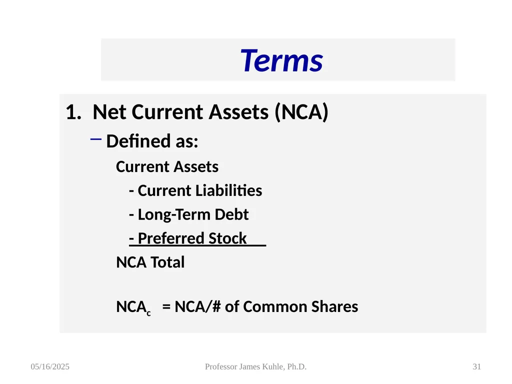 Common Stock Basics 1. Definition: Stocks are A - slide 31 of 50