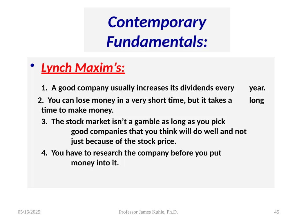 Common Stock Basics 1. Definition: Stocks are A - slide 45 of 50