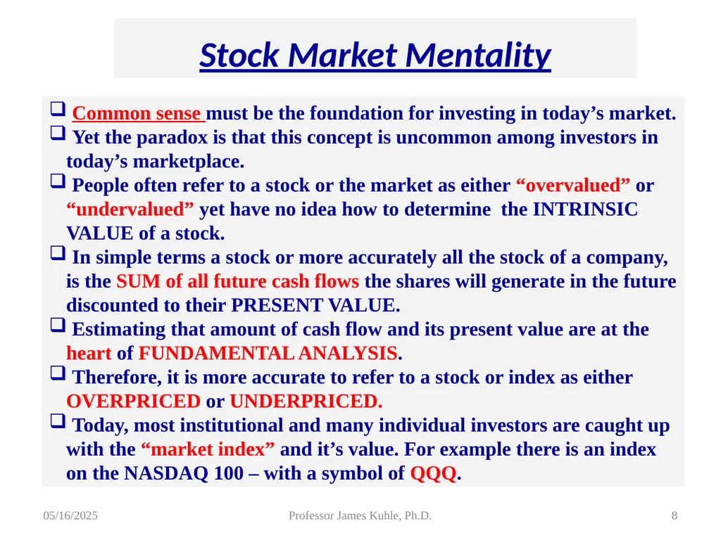 Common Stock Basics 1. Definition: Stocks are A - slide 8 of 50