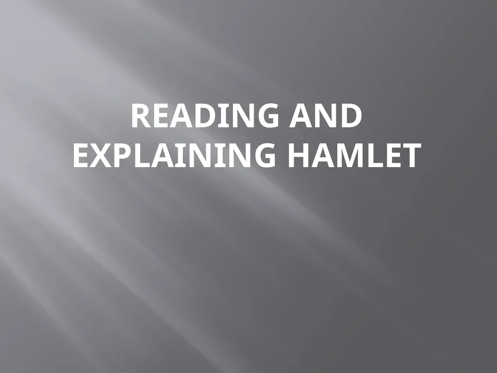 WILLIAM SHAKESPEARE’S HAMLET (THE PRINCE OF - slide 10 of 31