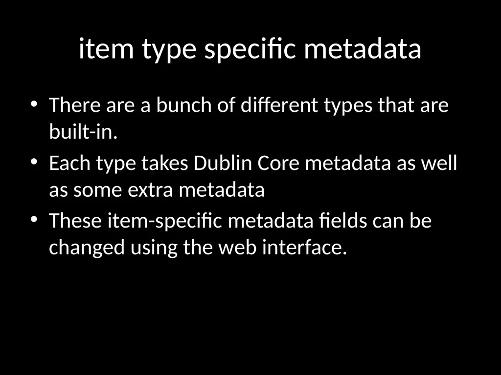 LIS654 lecture 5 DC metadata and omeka tables - slide 18 of 30