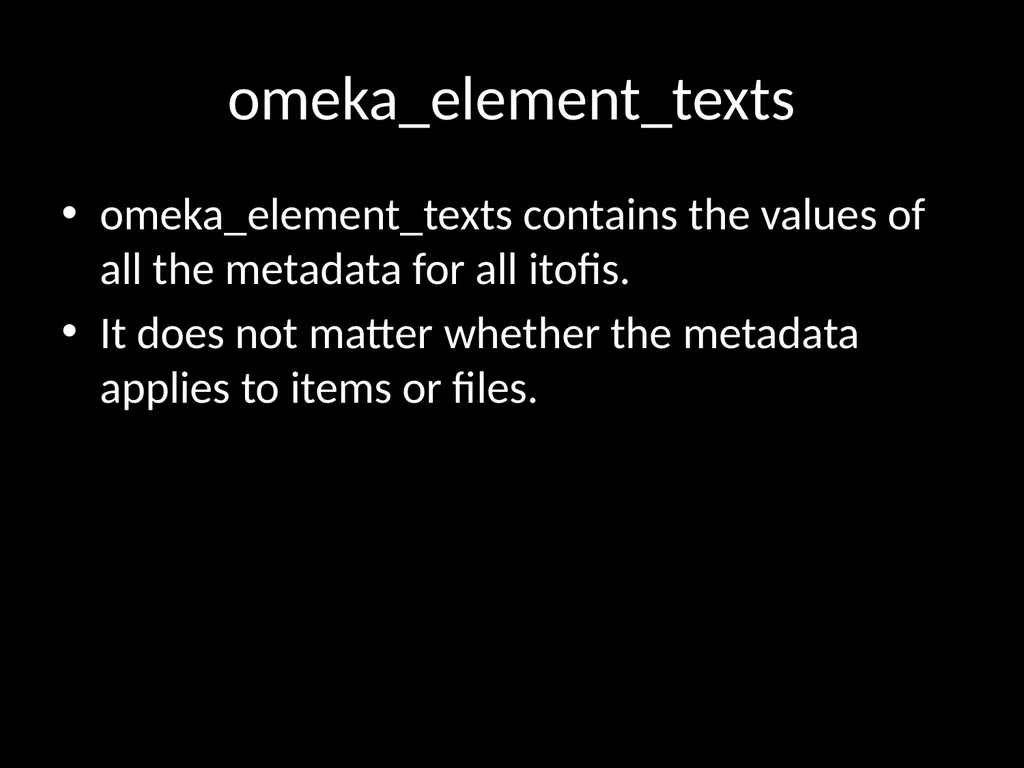 LIS654 lecture 5 DC metadata and omeka tables - slide 29 of 30