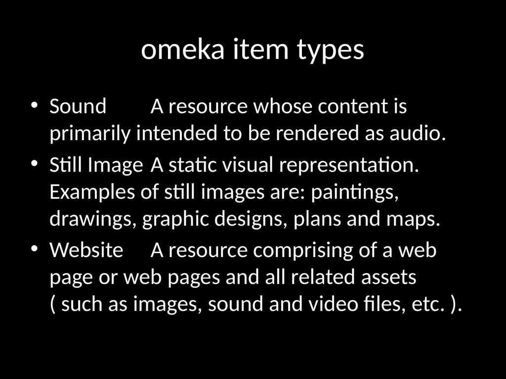 LIS654 lecture 5 DC metadata and omeka tables - slide 20 of 30