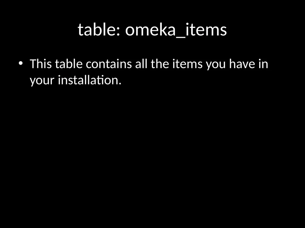 LIS654 lecture 5 DC metadata and omeka tables - slide 25 of 30