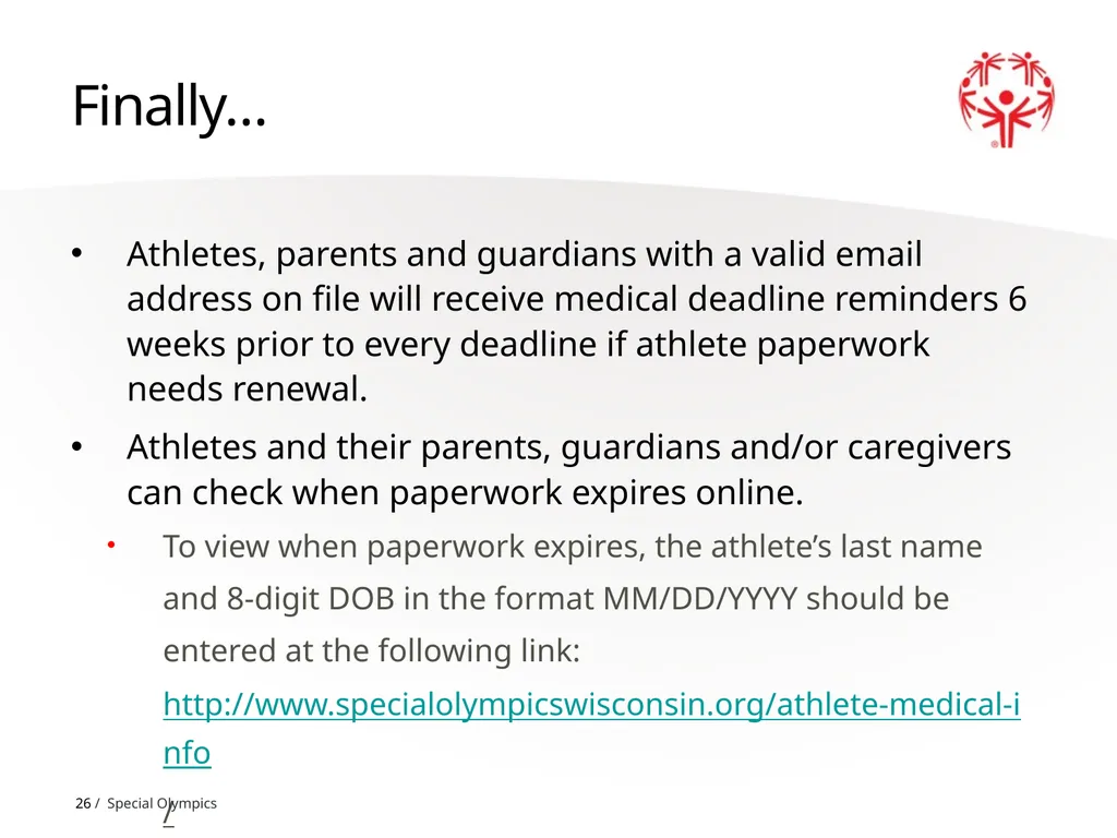 Athlete Paperwork Program Year 2023-2024 1 What’s - slide 26 of 27