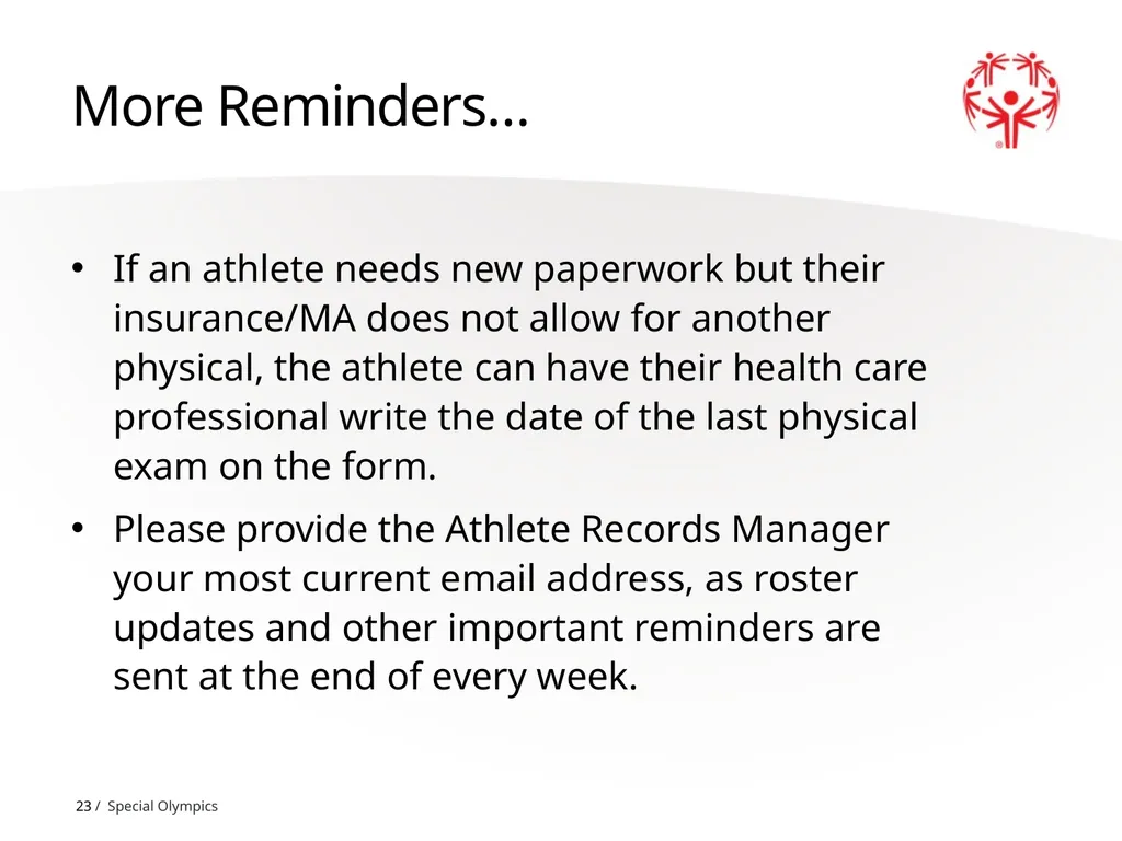 Athlete Paperwork Program Year 2023-2024 1 What’s - slide 23 of 27