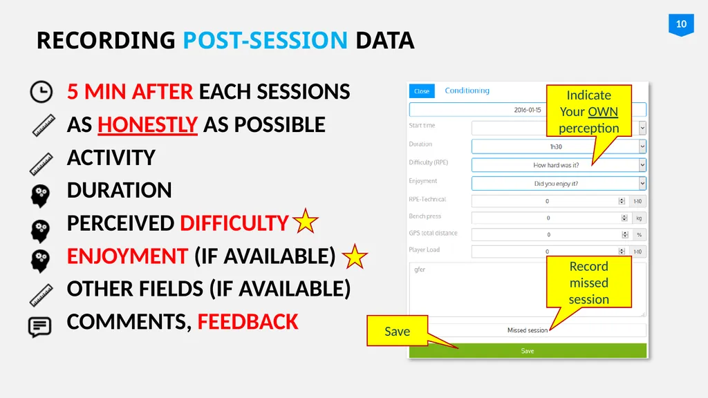 GETTING STARTED WITH ATHLETEMONITORING.COM FOR - slide 11 of 14