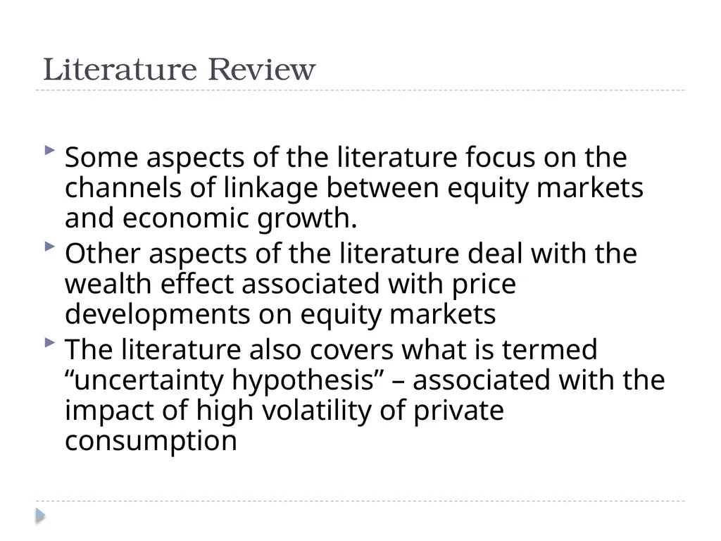 The Interaction between the Stock Market and - slide 4 of 22