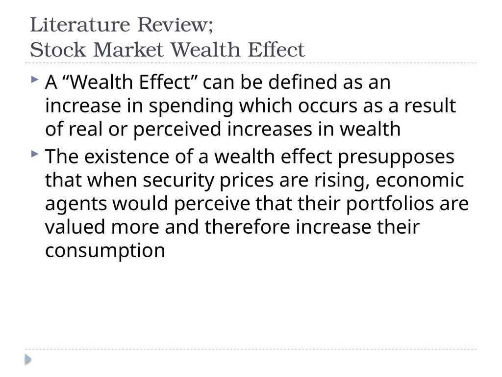 The Interaction between the Stock Market and - slide 7 of 22