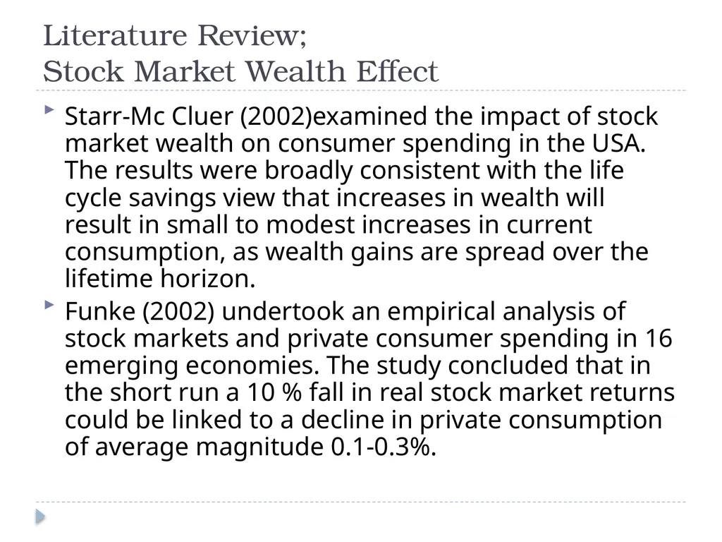 The Interaction between the Stock Market and - slide 8 of 22