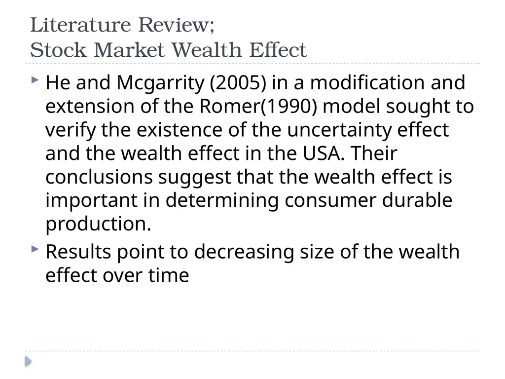 The Interaction between the Stock Market and - slide 9 of 22