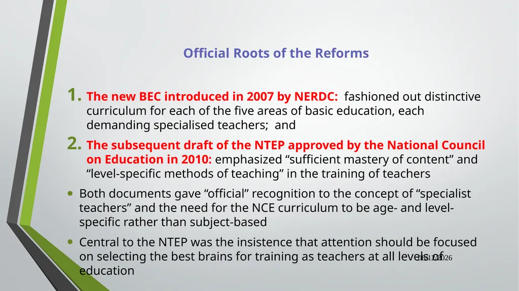 Dual Mandate: New Directions in Curriculum - slide 12 of 47