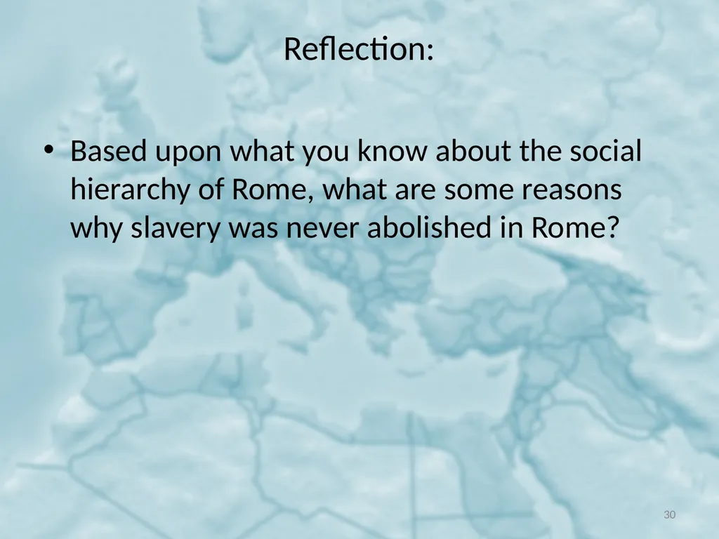 Social Hierarchy in the Roman Empire Emperors, - slide 30 of 31