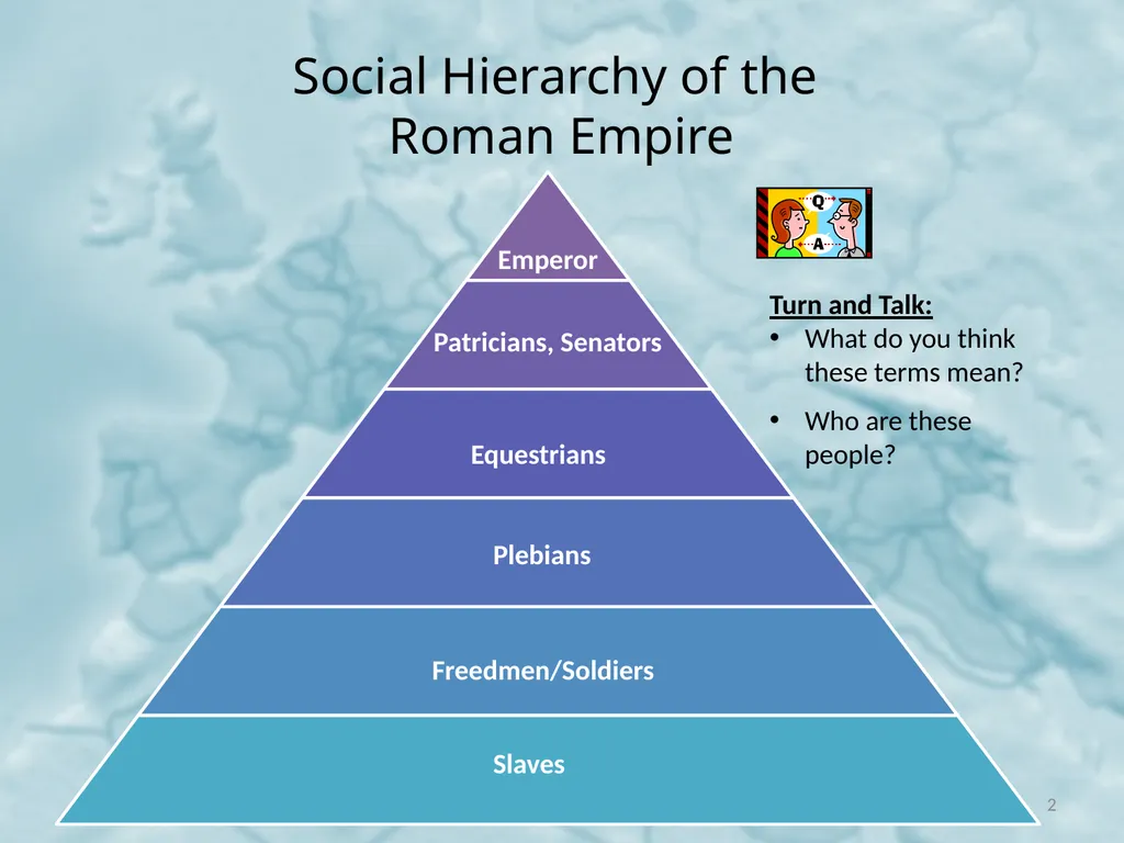 Social Hierarchy in the Roman Empire Emperors, - slide 2 of 31