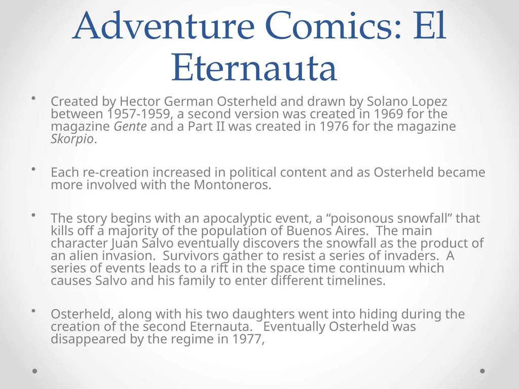 Comics in Argentina Historietas e historia - slide 12 of 16