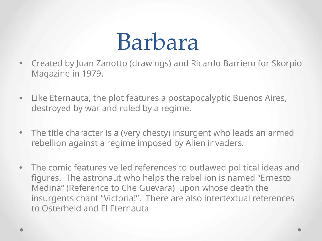 Comics in Argentina Historietas e historia - slide 13 of 16
