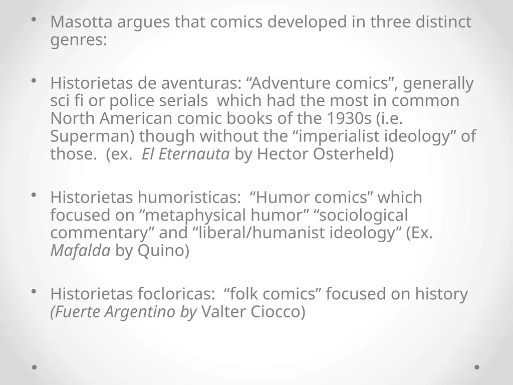 Comics in Argentina Historietas e historia - slide 3 of 16