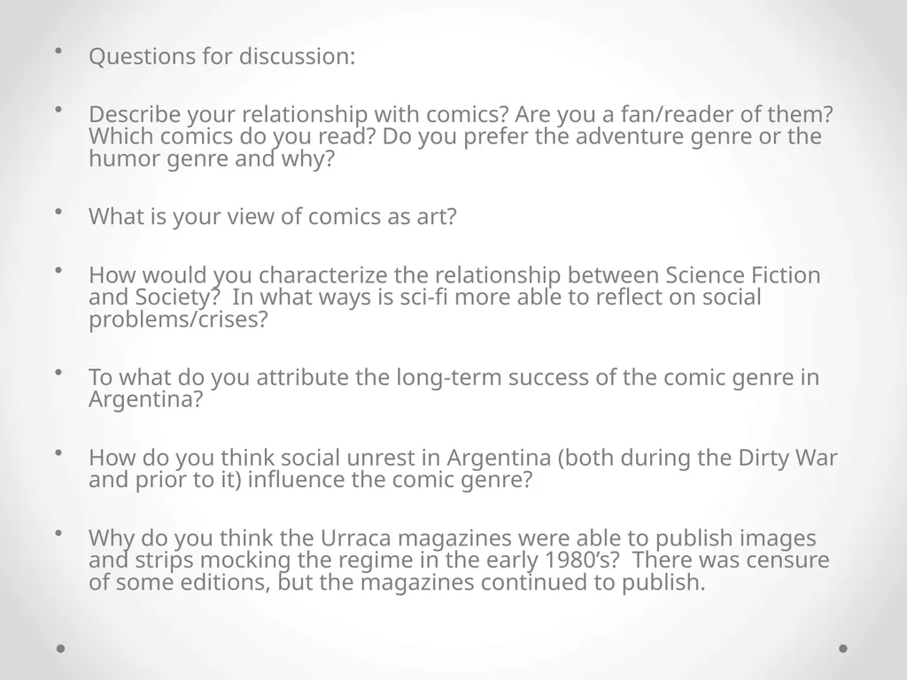 Comics in Argentina Historietas e historia - slide 16 of 16