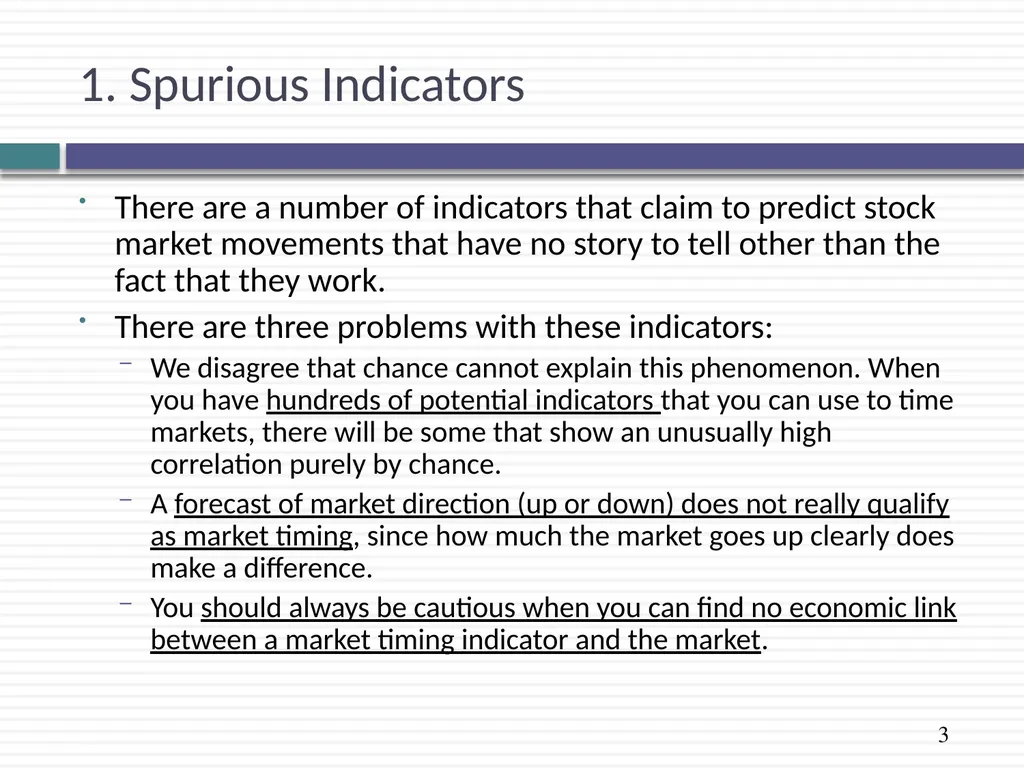 Market Timing Approaches: Non-financial & - slide 3 of 12