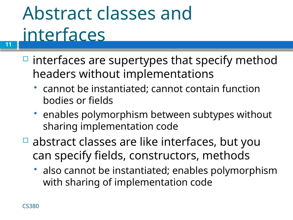 Object Oriented PHP CS380 1 Why use classes and - slide 11 of 11