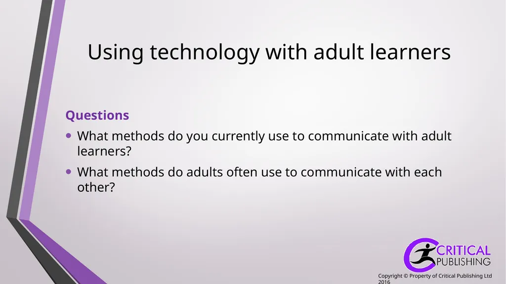 Teaching and Supporting Adult Learners Jackie - slide 12 of 15