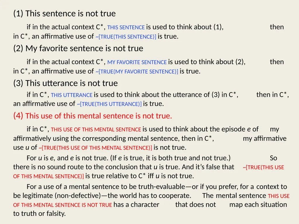 Fostering Liars Paul M. Pietroski Rutgers - slide 37 of 44