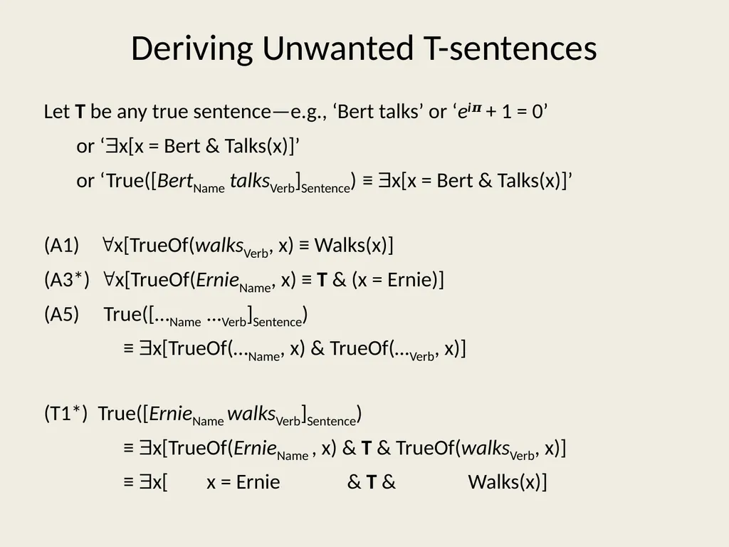 Fostering Liars Paul M. Pietroski Rutgers - slide 13 of 44