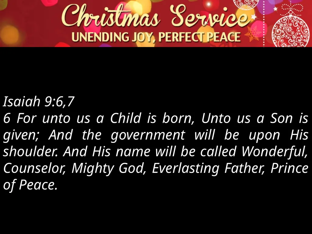 Luke 2:1-14 Two Great Commodities : Joy and Peace - slide 13 of 38
