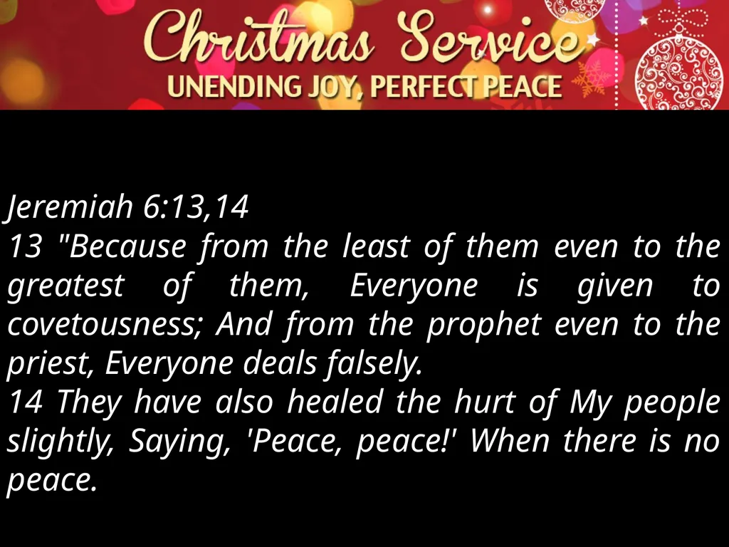 Luke 2:1-14 Two Great Commodities : Joy and Peace - slide 7 of 38